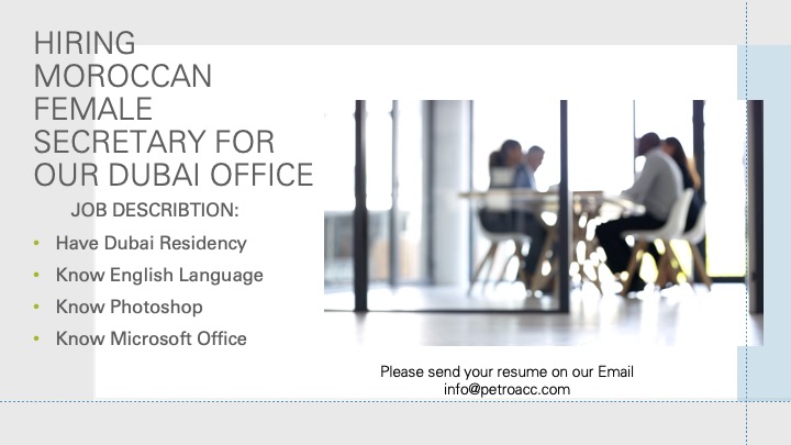 Hiring Moroccan Female Secretary